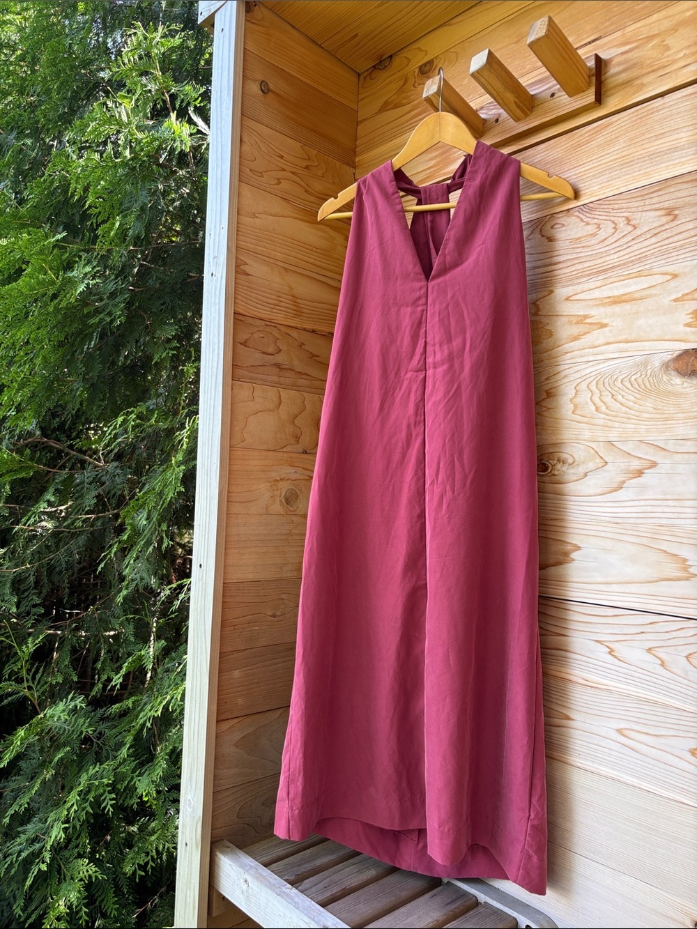 Prologue Maroon Modal Blend Halter Midi Dress Size Small